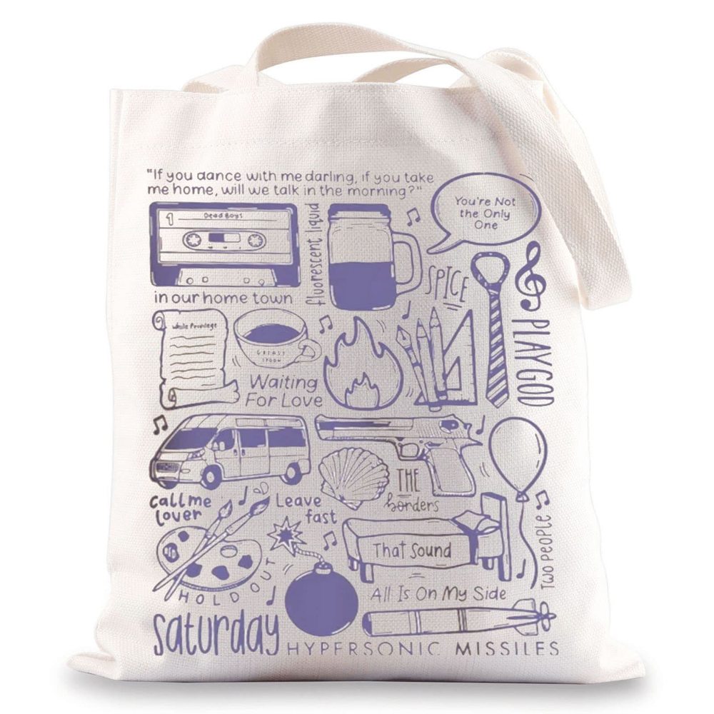 Music Lyrics Tote Bag Sam Fans Gift Singer Shoulder Bag Song Lyrics -_-